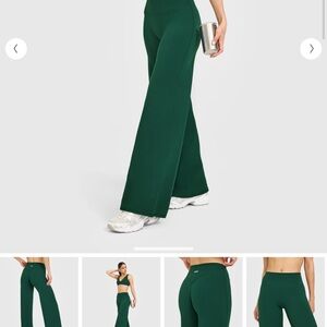 Oner Active Dark Green Wide Leg Pants Short Length